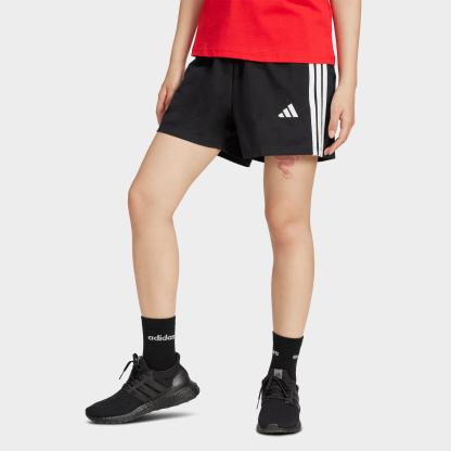 Women's adidas Originals Essentials 3-Stripes Cotton Shorts - Black/White