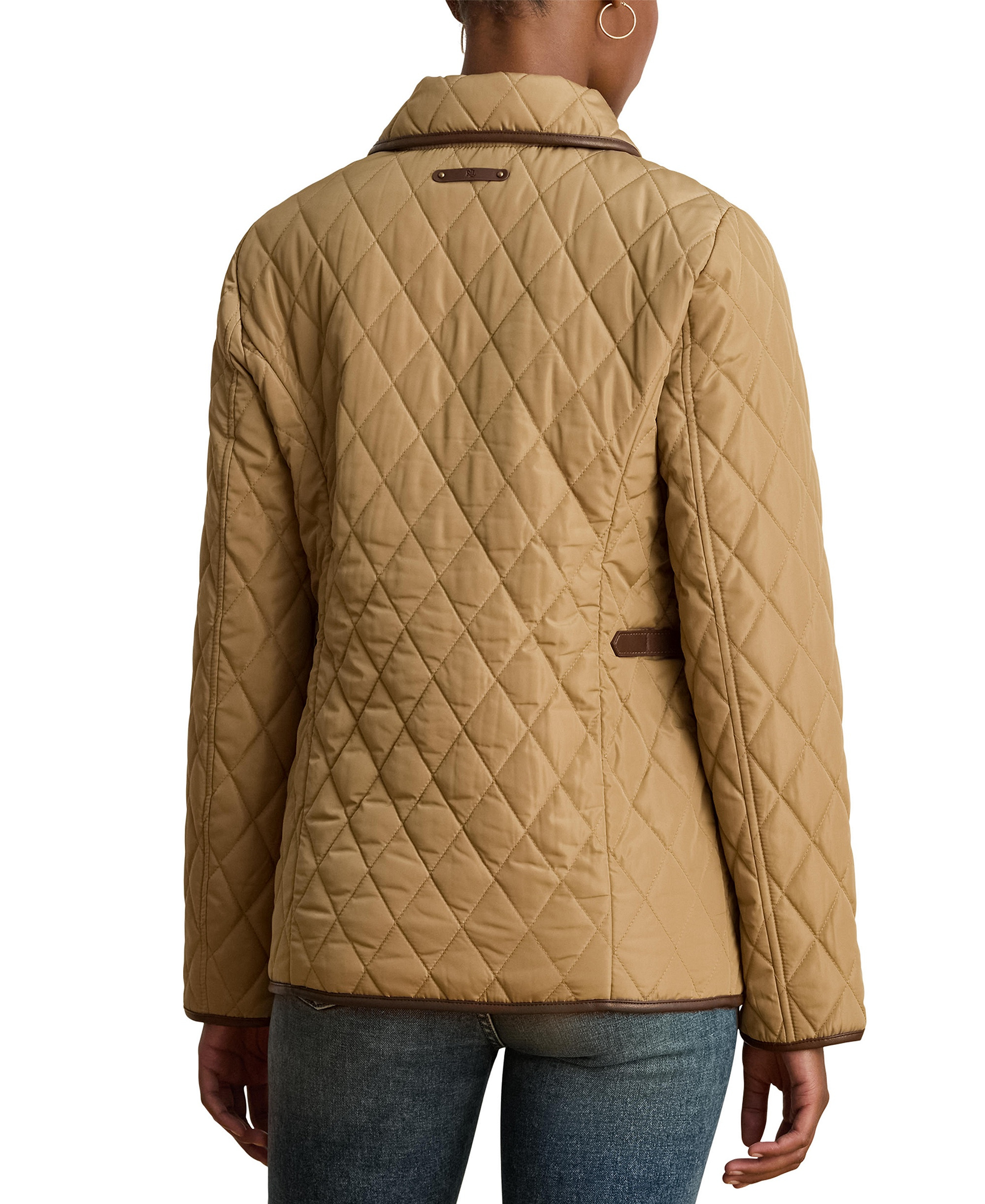 Lauren Ralph Lauren Petite Quilted Velboa-Lined Jacket, Created for Macy's - Classic Camel