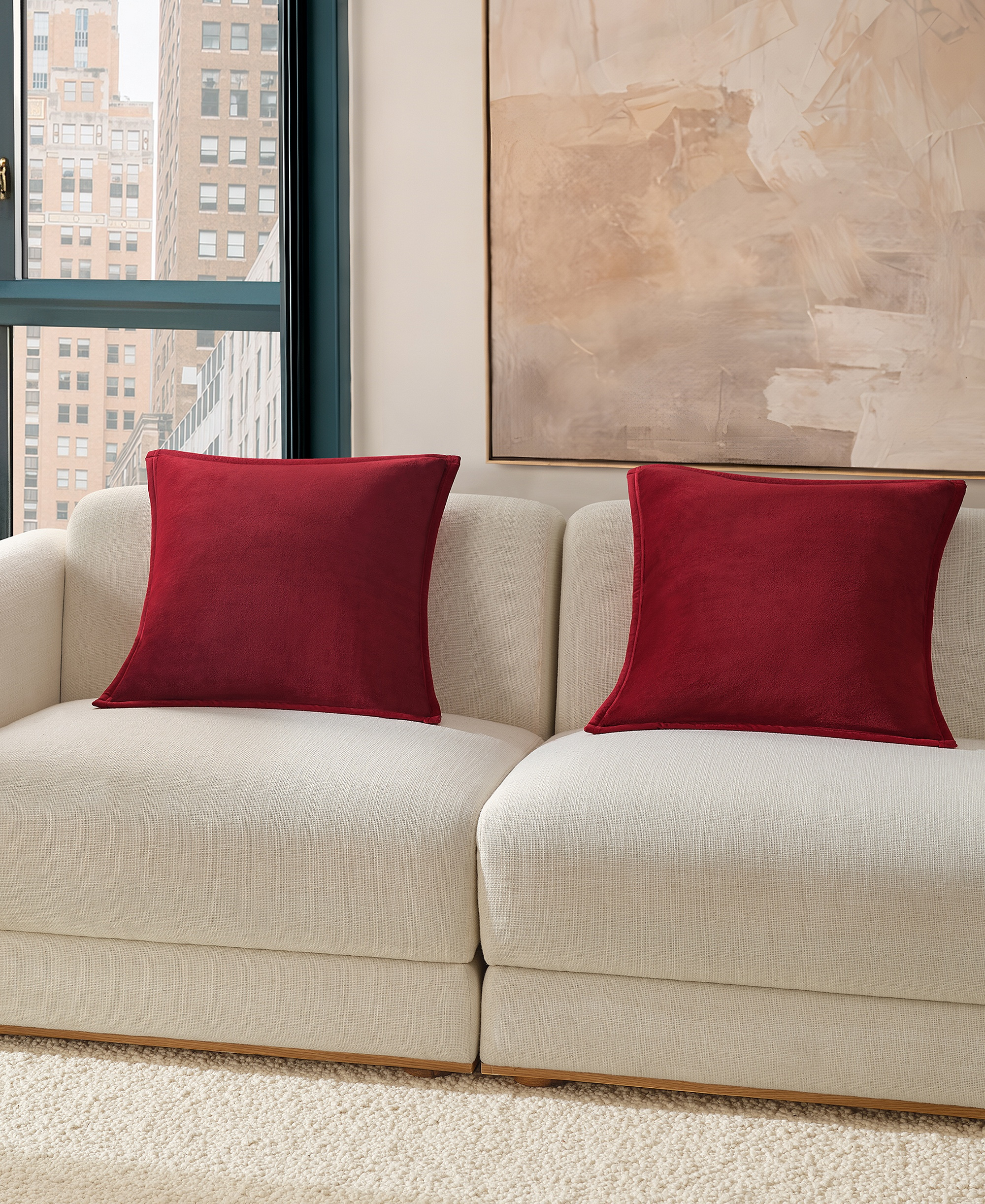 UGG® Coco 2-Pack Decorative Pillow, 20" x 20" - Coffee Berry