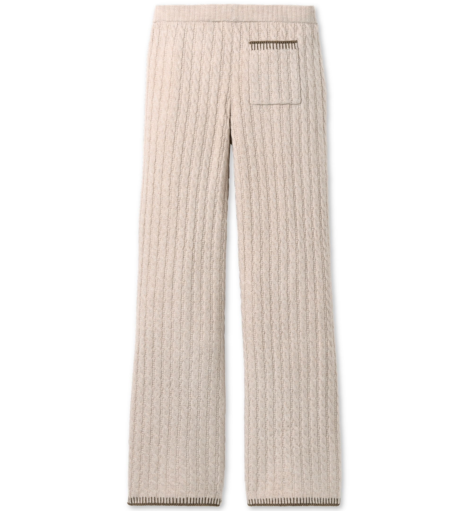 UGG® Women's Rylynn Straight-Leg Cable-Knit Mid-Rise Pants - Beige