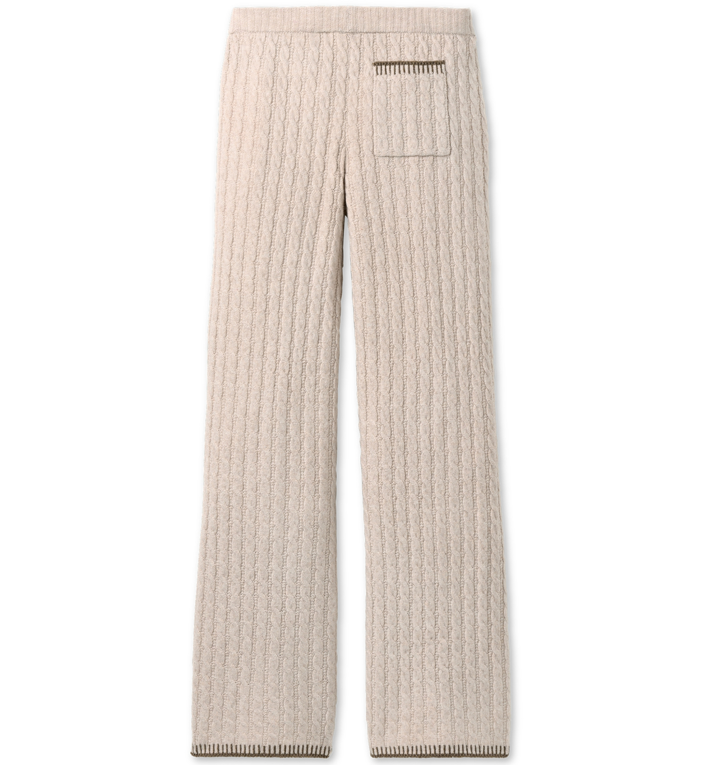 UGG® Women's Rylynn Straight-Leg Cable-Knit Mid-Rise Pants - Beige