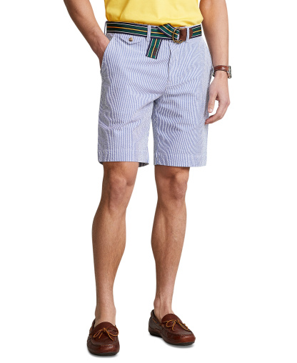 Polo Ralph Lauren Men's Stretch Classic-Fit Chino Shorts - Blue Seersucker