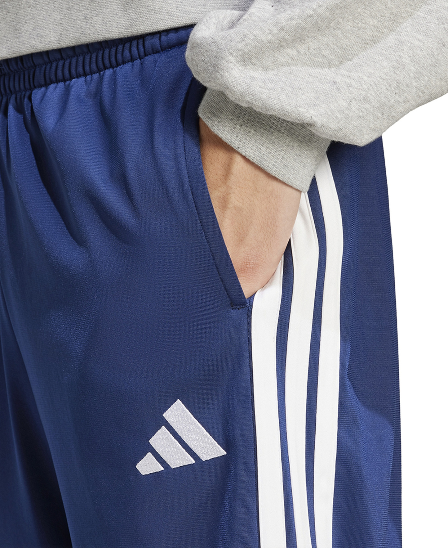 adidas Men's 3-Stripes Regular Open Hem Track Pants - Dark Blue