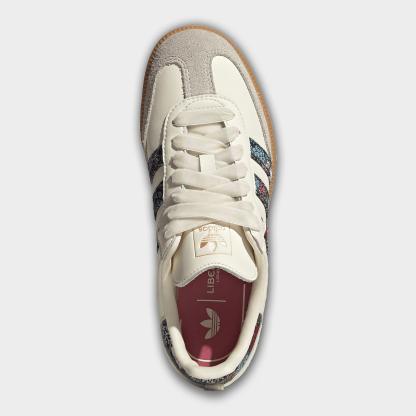 Big Kids' adidas Originals Samba OG Casual Shoes - Part 1 - Cream White/Supplier Colour/Talc - Top view