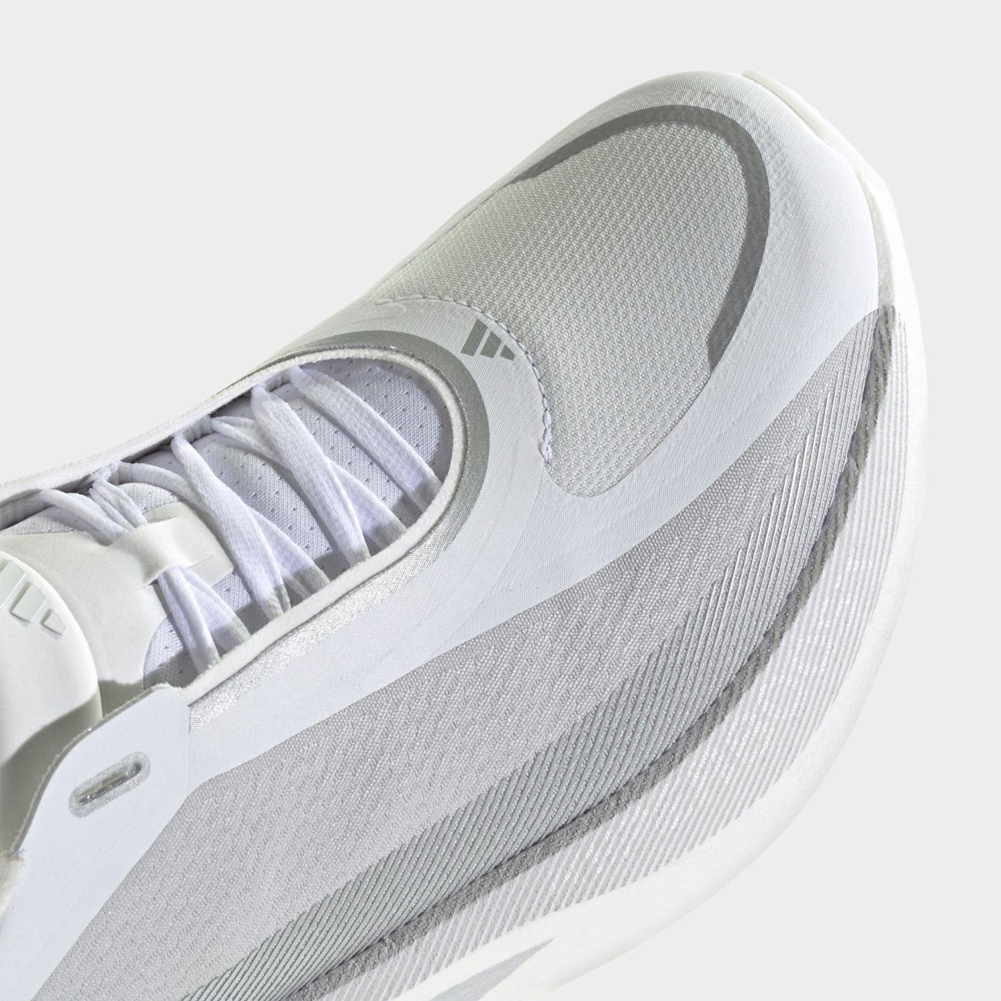 Men's adidas Hyperboost Edge Running Shoes - Part 2 - Cloud White/Light Solid Grey/Silver Metallic - Detail shot