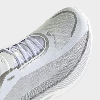 Men's adidas Hyperboost Edge Running Shoes - Part 2 - Cloud White/Light Solid Grey/Silver Metallic - Detail shot