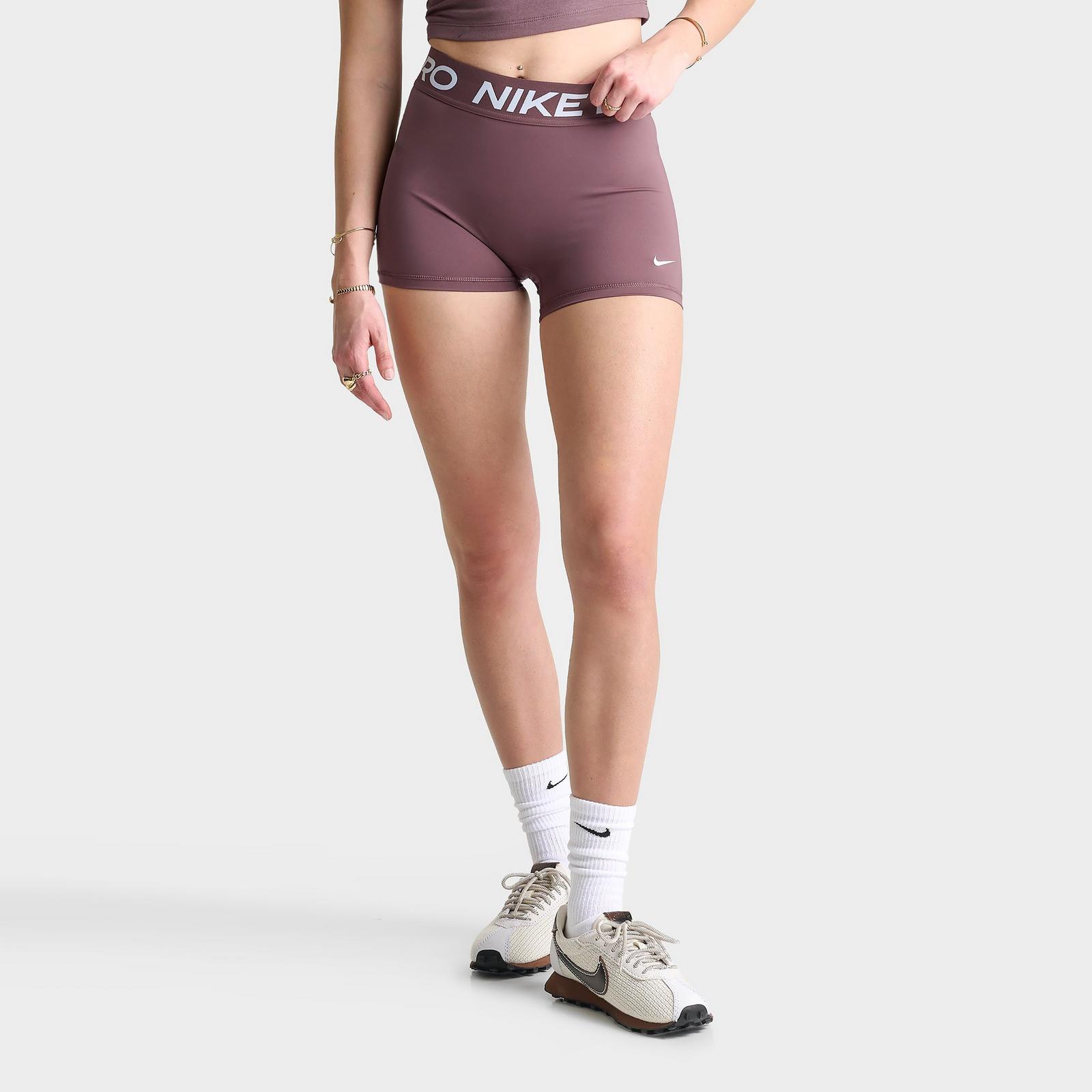 Women's Nike Pro Mid-Rise 3" Biker Shorts - Tattoo/White