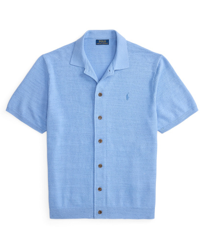 Polo Ralph Lauren Men's Cotton-Linen Cardigan Shirt - Bristol Blue