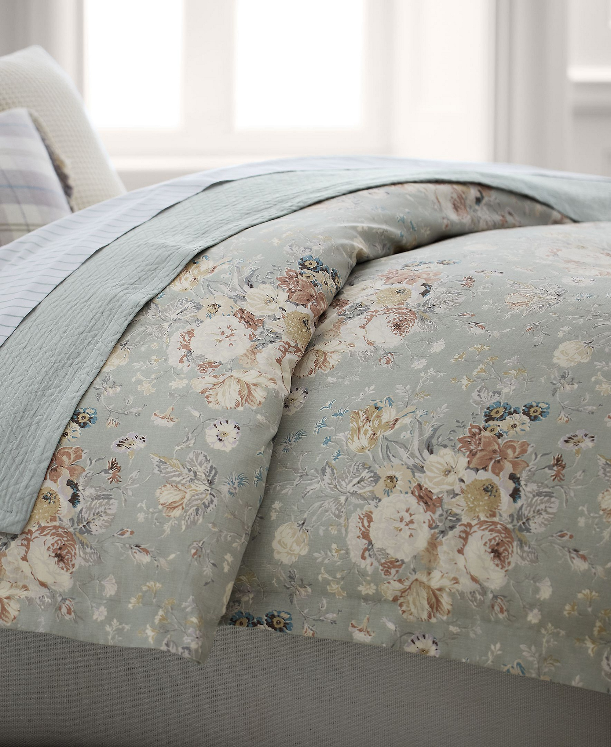 Lauren Ralph Lauren Gwynne Floral 3-Pc. Duvet Cover Set, Full/Queen - Sage