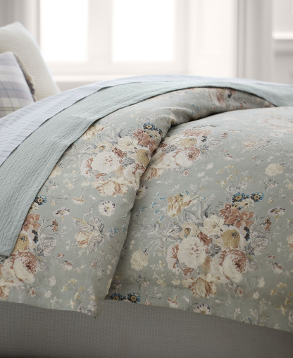 Lauren Ralph Lauren Gwynne Floral 3-Pc. Duvet Cover Set, Full/Queen - Sage