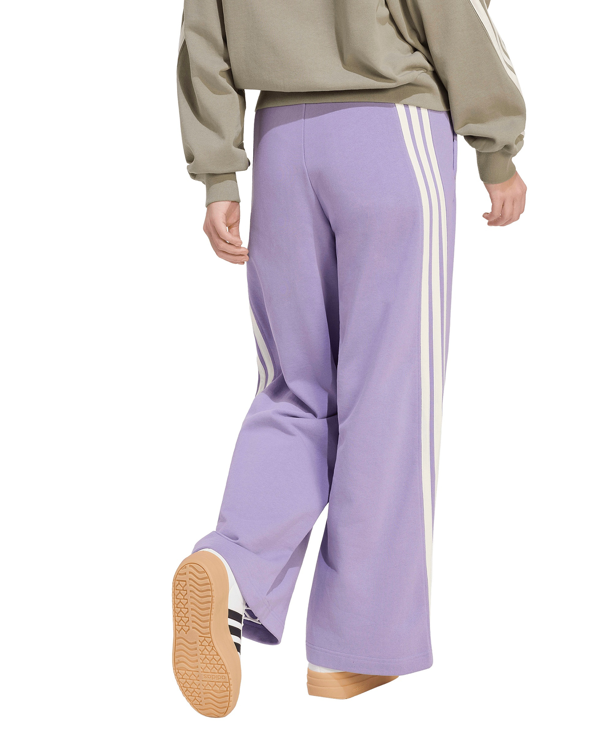 adidas Women's 3-Stripes Wide Pants - Magic Lilac