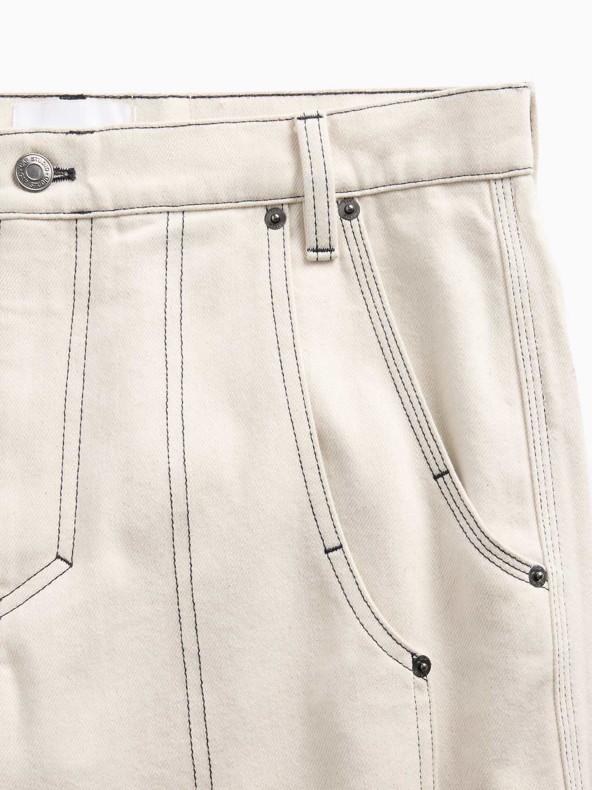 GapStudio Relaxed Utility Jeans - Ecru rinse