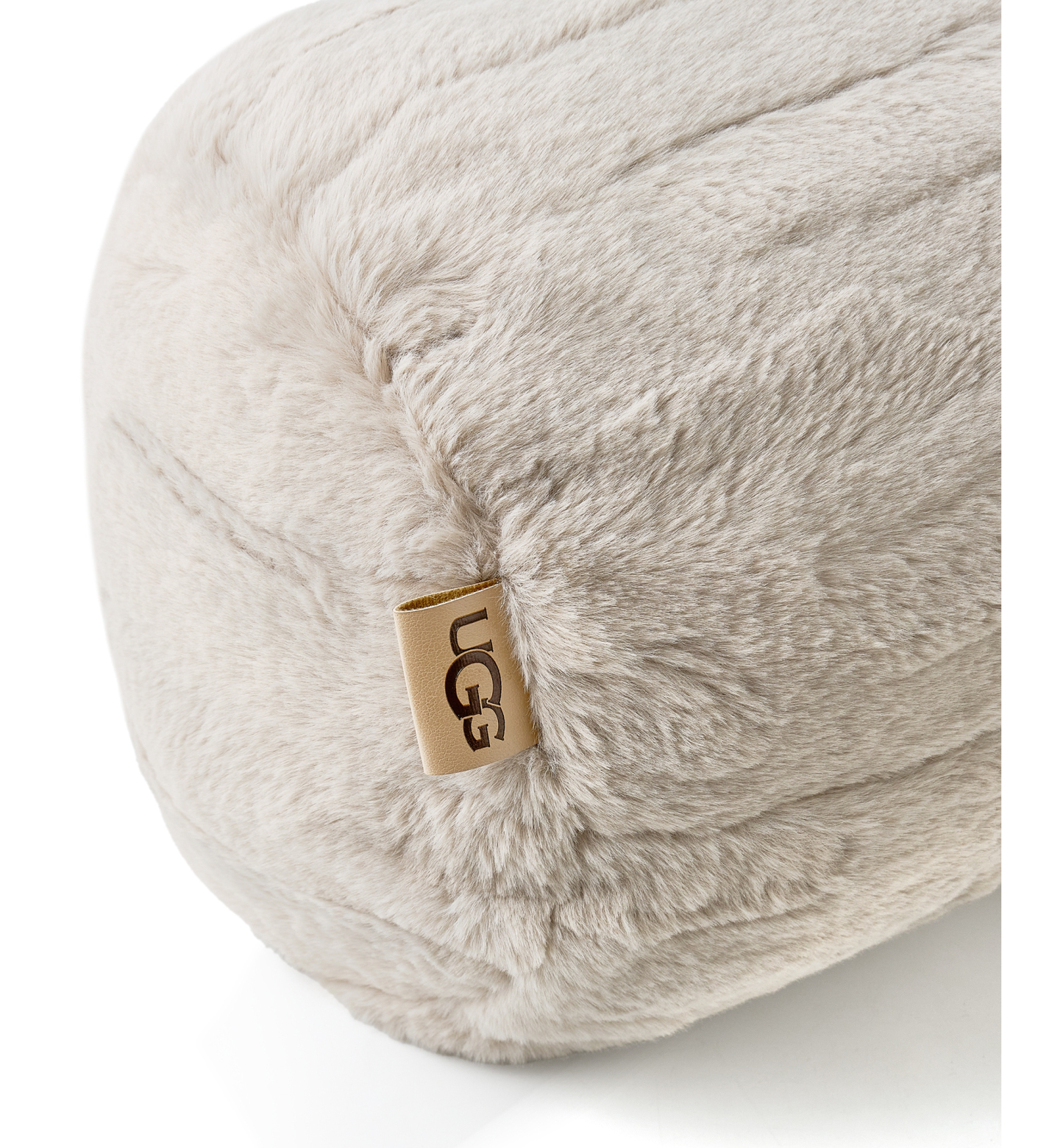 UGG® Valor Carved Faux-Fur Bolster Decorative Pillow, 8" x 26" - Clamshell