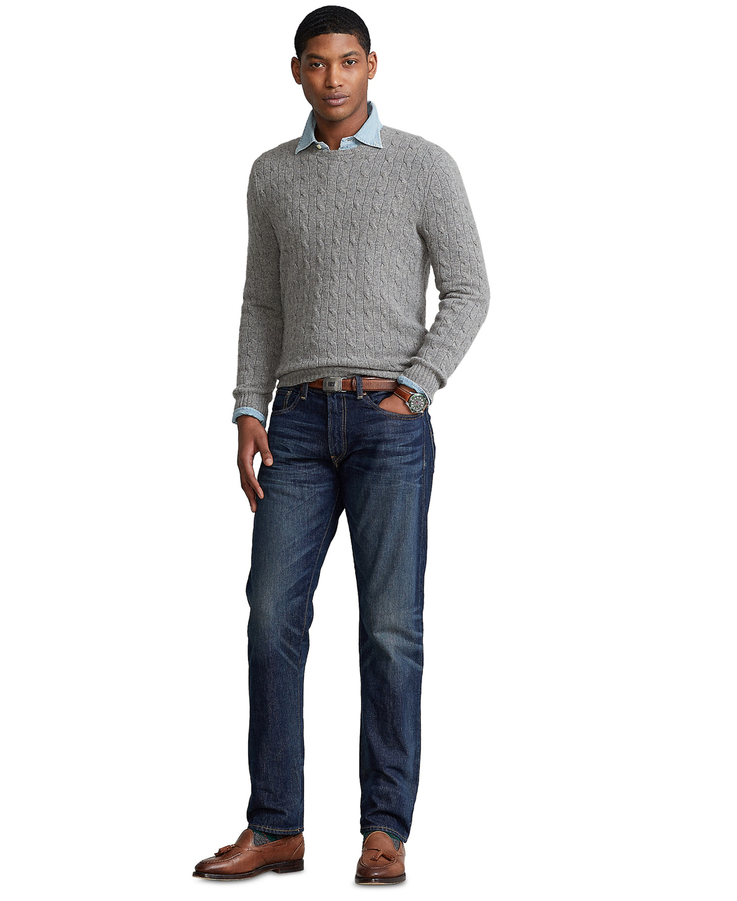 Polo Ralph Lauren Men's Hampton Relaxed Straight Jeans - Lightweight Morris Blue