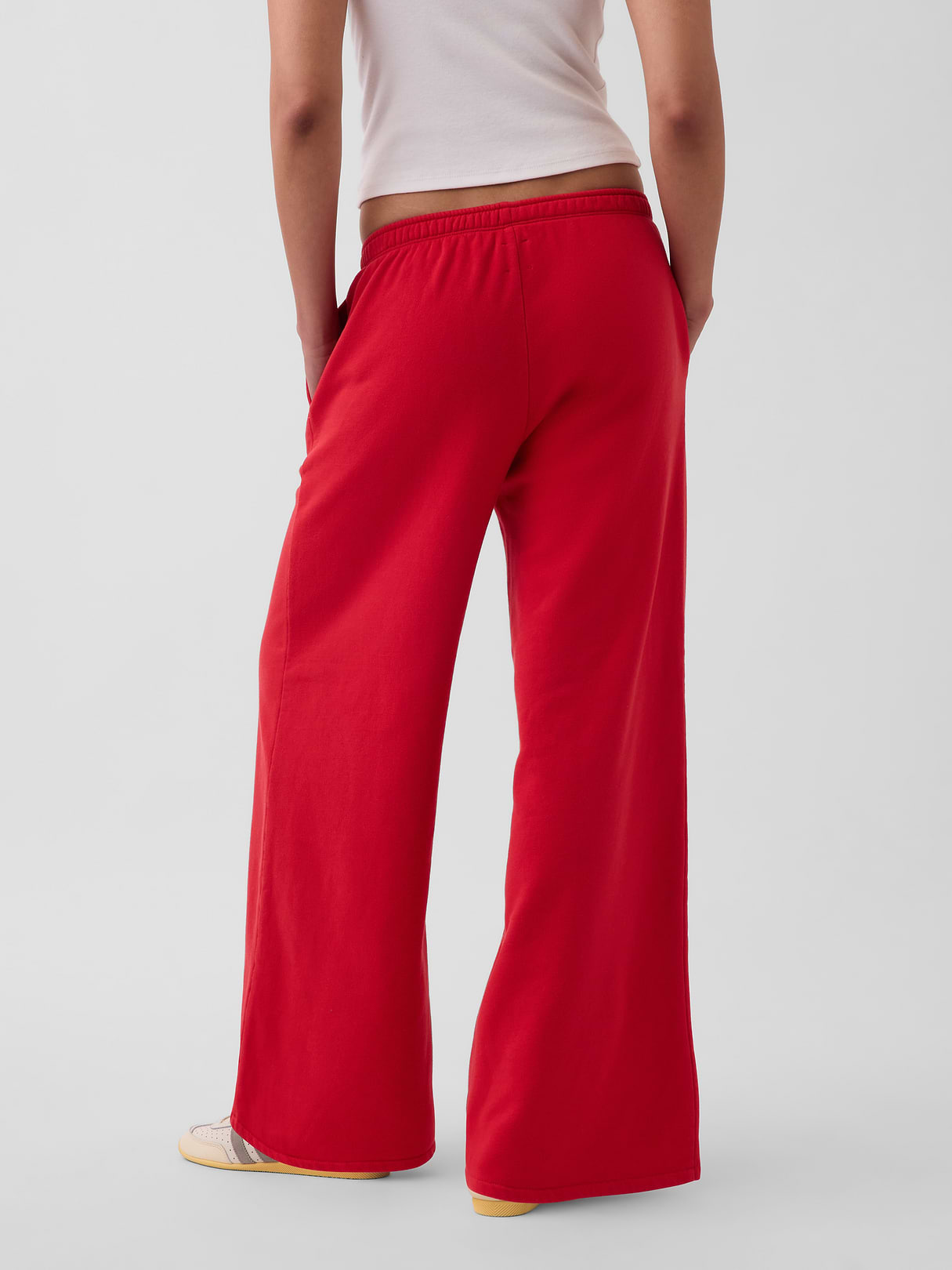 VintageSoft Baggy Sweatpants - Modern red
