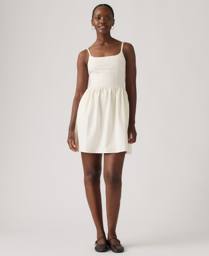 Levi's Women's Jadine Square Neck Denim Mini Dress - Icy Ecru 4