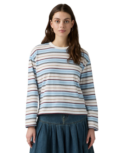 Levi's Premium Women's Vintage Long-Sleeve T-Shirt - Wednesday Stripe Egret