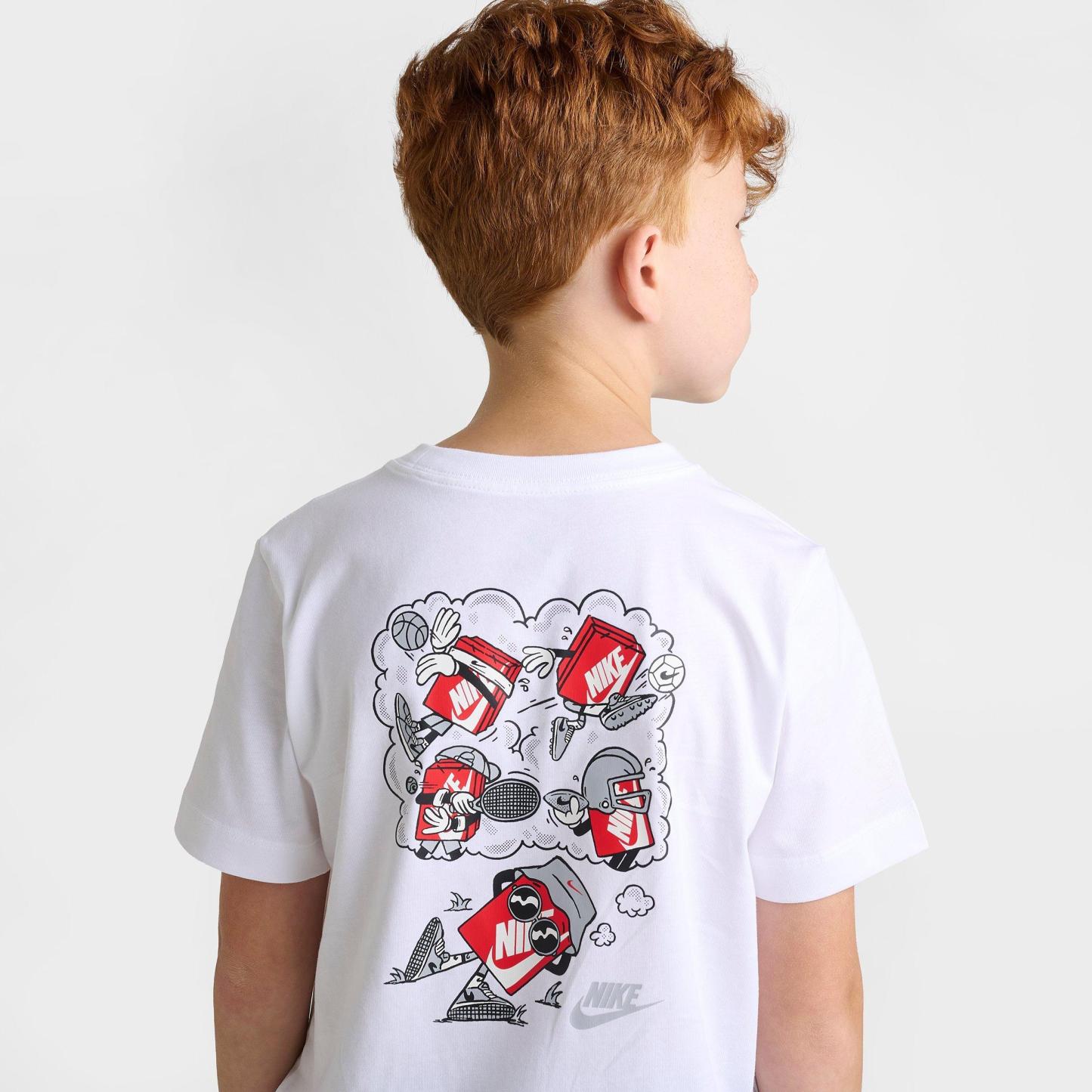 Big Kids' Nithtke Sportswear Boxy Thoughts T-Shirt - White