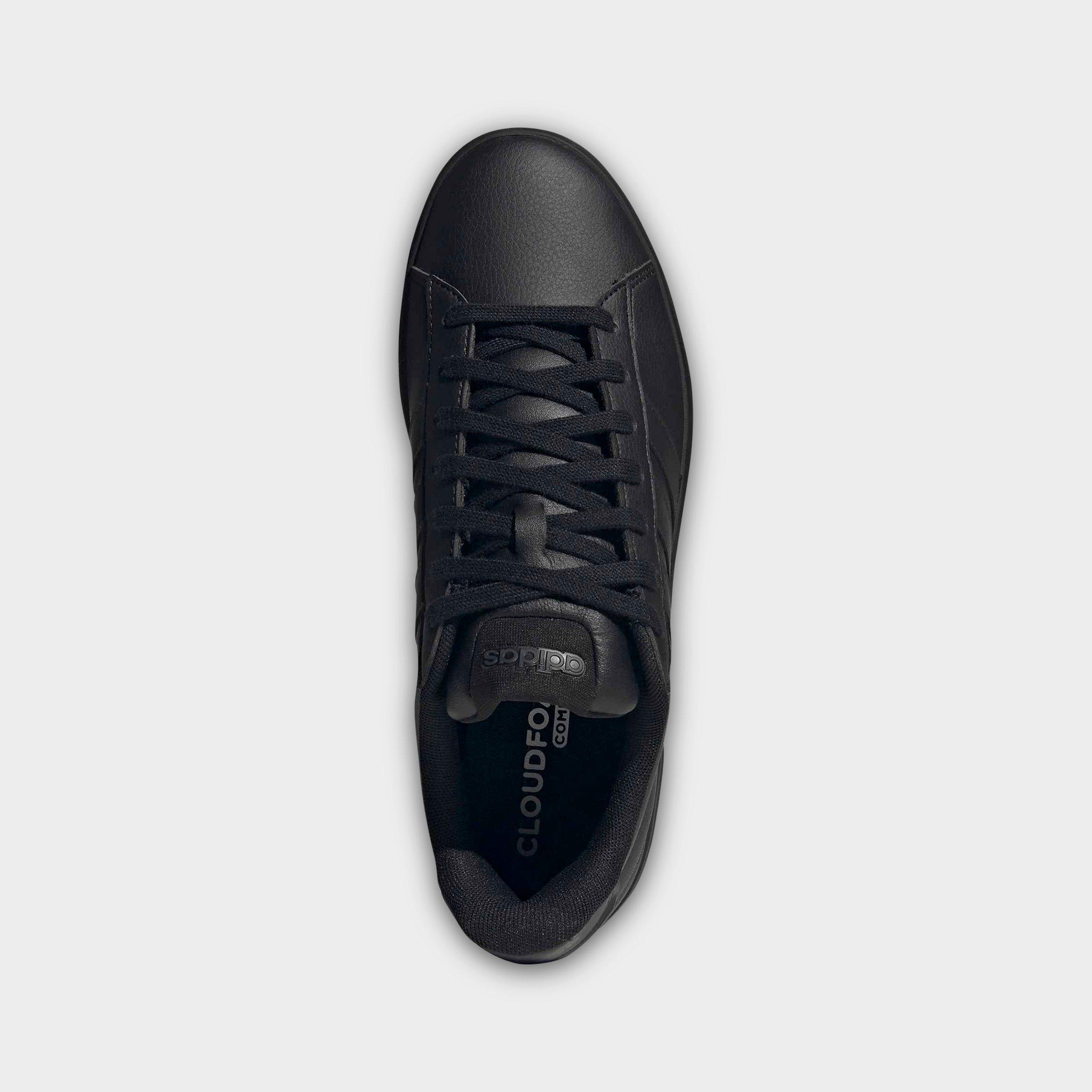 Men's adidas Grand Court 3.0 Casual Shoes - Core Black/Core Black/Carbon - Top view