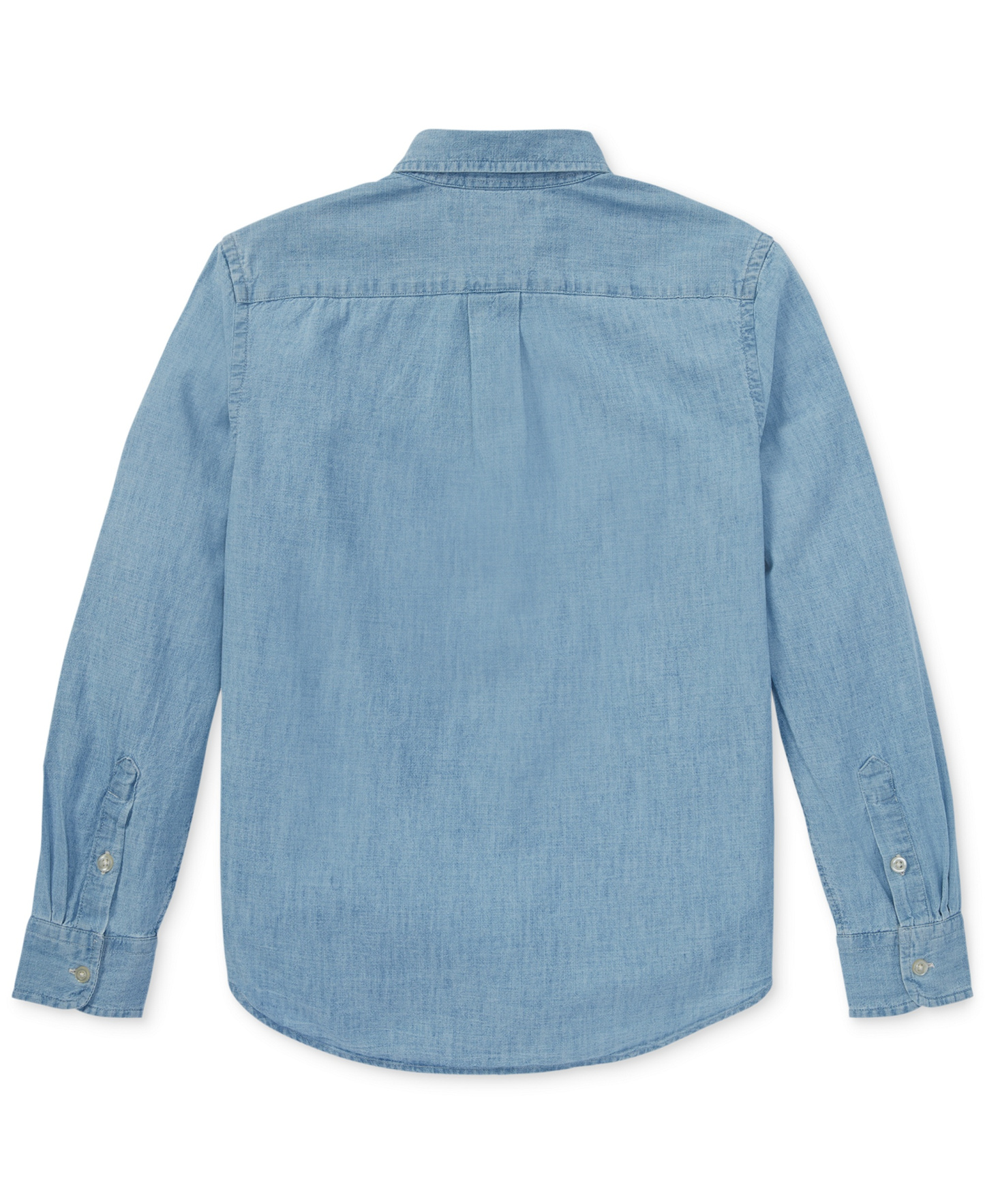 Polo Ralph Lauren Big Boys Cotton Chambray Sport Shirt - Light Blue