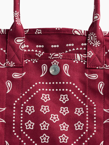Mini Brannan Bear Canvas Favorite Tote - Red bandana