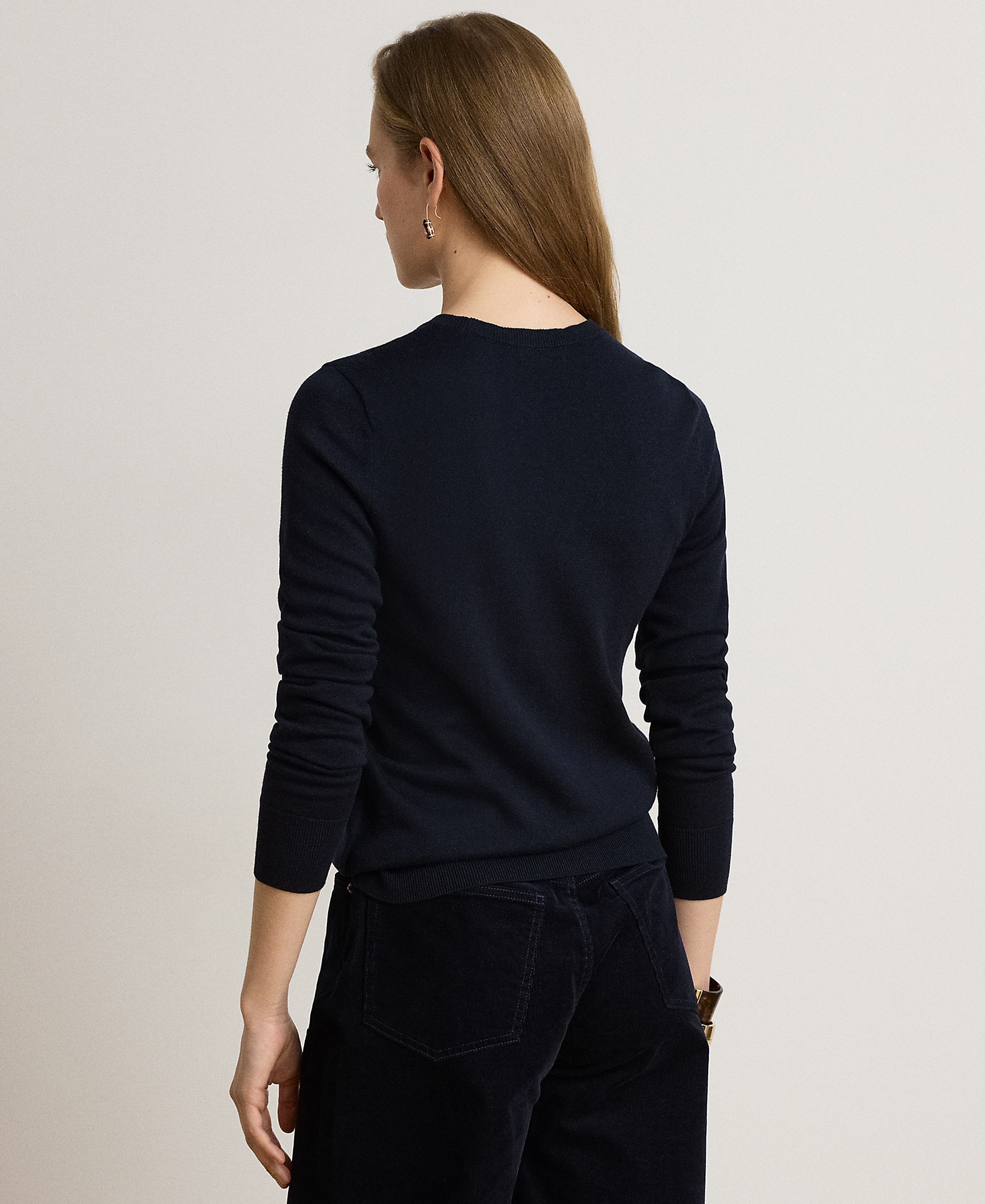 Lauren Ralph Lauren Women's Long-Sleeve Crewneck Sweater - Lauren Navy