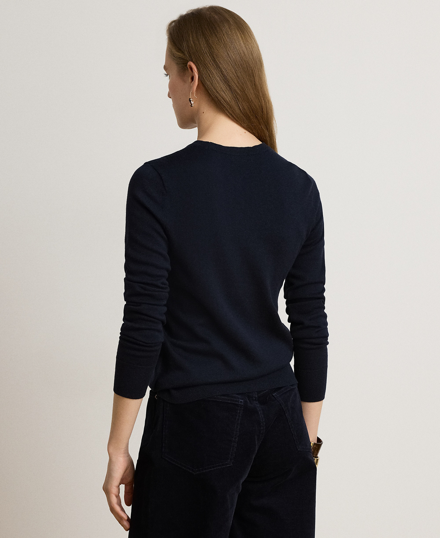 Lauren Ralph Lauren Women's Long-Sleeve Crewneck Sweater - Lauren Navy
