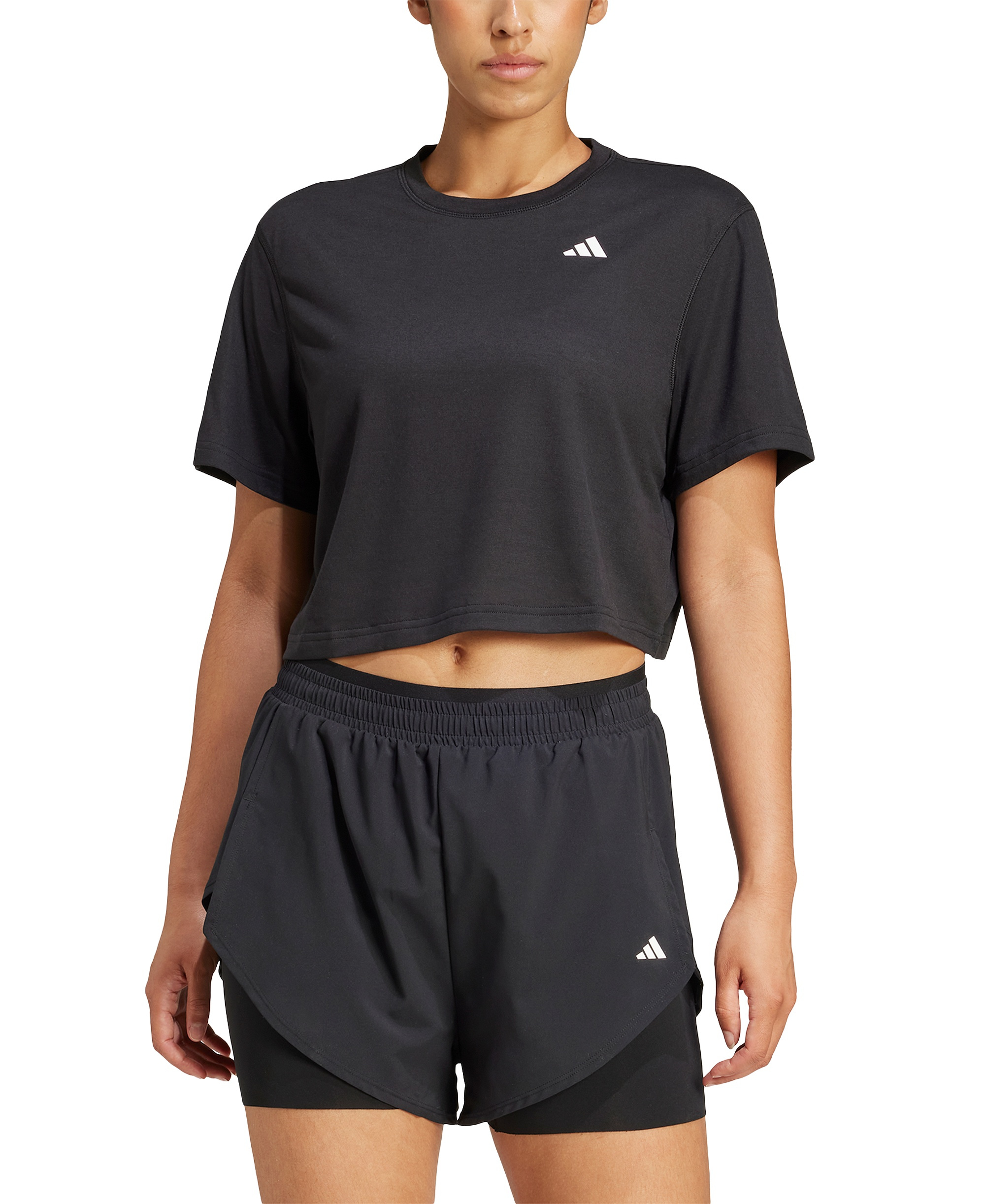 adidas Women's Train Essentials Boxy Workout T-Shirt - Black