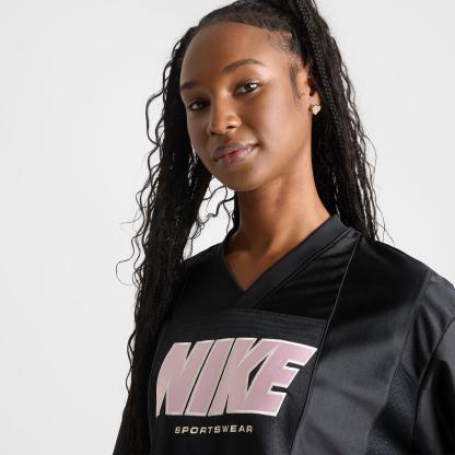 Women's Nithtke Sportswear Oversized Short-Sleeve Graphic Jersey - Black/Pink Foam