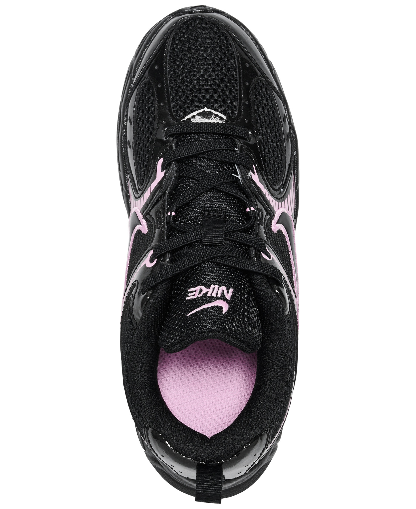 Nike Little Kids V5 RNR Elastic Lace Lifestyle Sneakers from Finish Line - Black, Pink Rise