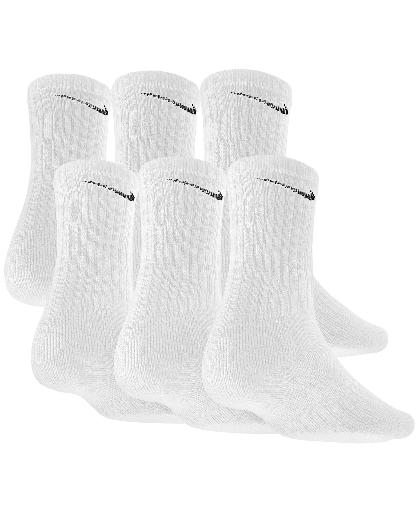 Nike Unisex Everyday Cushioned Cotton Crew Socks, 6-Pack - White