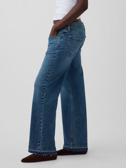 Low Rise '90s Loose Jeans - Medium wash