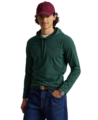 Polo Ralph Lauren Men's Hooded Jersey - Scotch Pine Heather/C3935