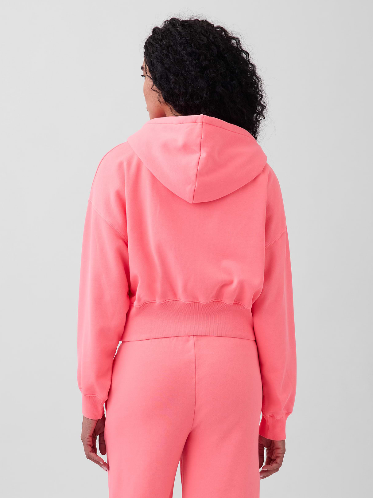 VintageSoft Wedge Zip Hoodie - Sassy pink
