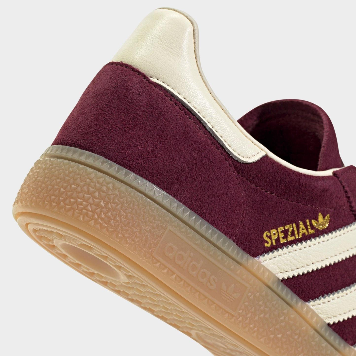 Women's adidas Originals Handball Spezial Casual Shoes - Part 3 - Maroon/Cream White/Gold Metallic - Detail shot