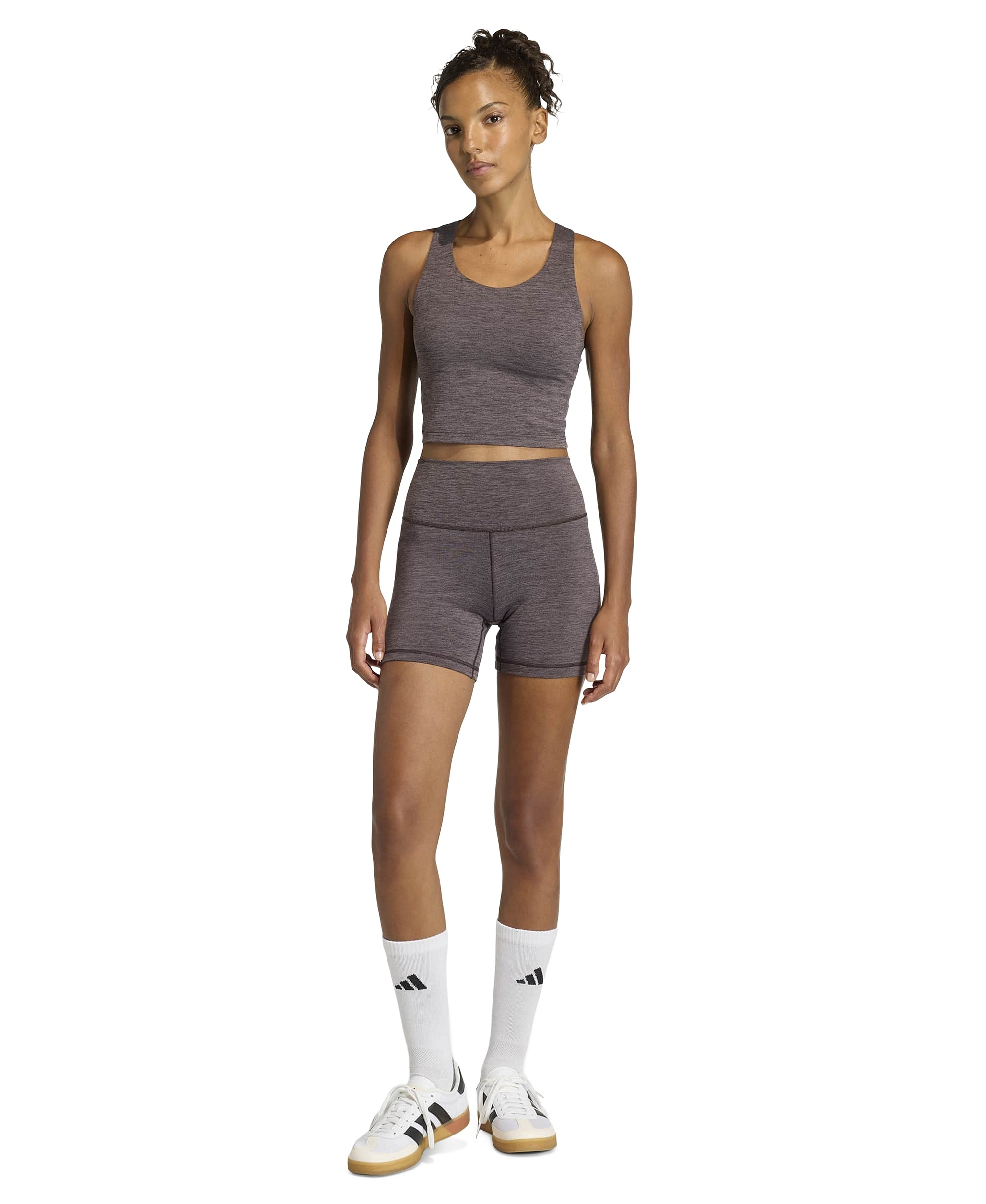 adidas Women's All Me Medium-Support Bra Tank Top - Aurora Coffee Mel.