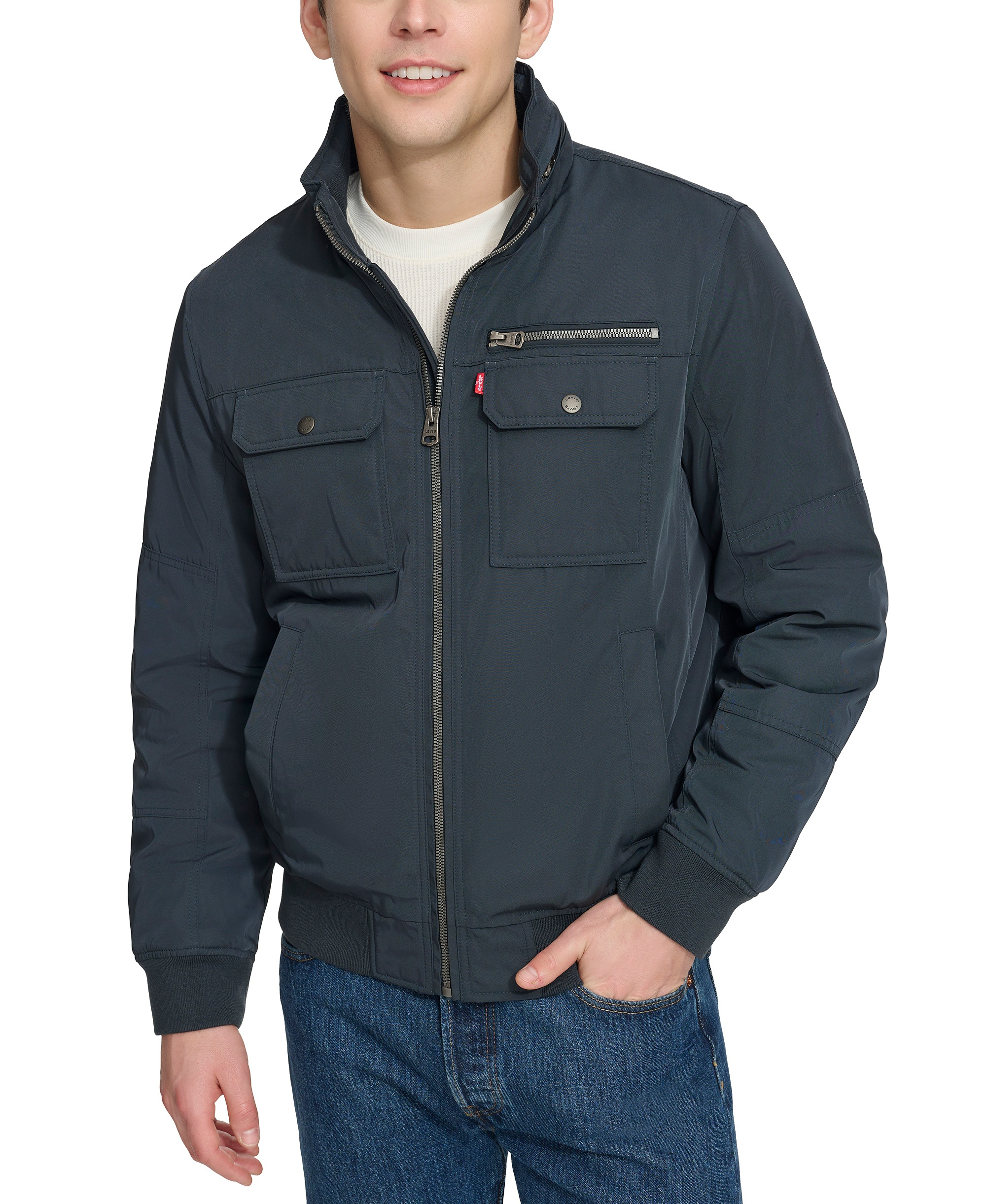 Levi's Men's Twill Stand-Collar Jacket - Navy