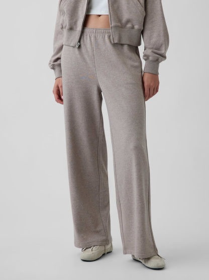 Mid Rise VintageSoft Terry Loose Sweatpants - Light brown