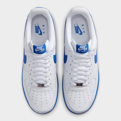 Men's Nike Air Force 1 '07 Low Casual Shoes - White/Game Royal