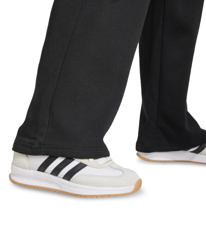 adidas Women's Essentials Small Logo Feel Cozy Open Hem Pants - Black/White