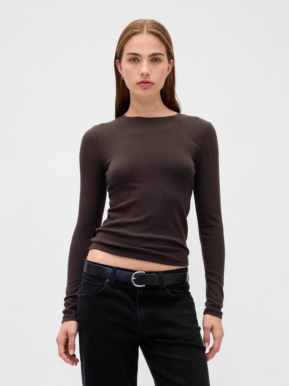 Modern Crewneck T-Shirt - Terra brown