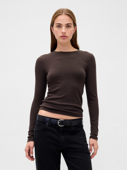 Modern Crewneck T-Shirt - Terra brown