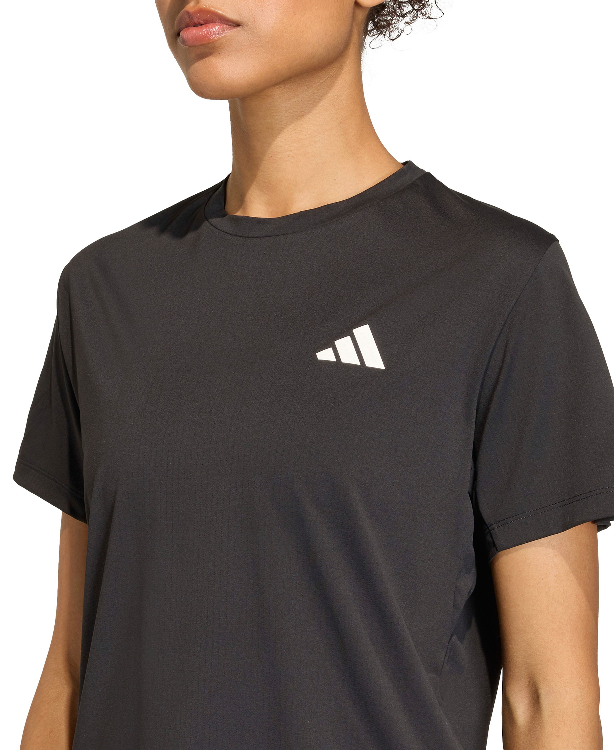 adidas Women's Crewneck Running T-Shirt - Black