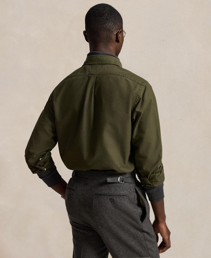 Polo Ralph Lauren Men's Garment-Dyed Oxford Shirt - Company Olive