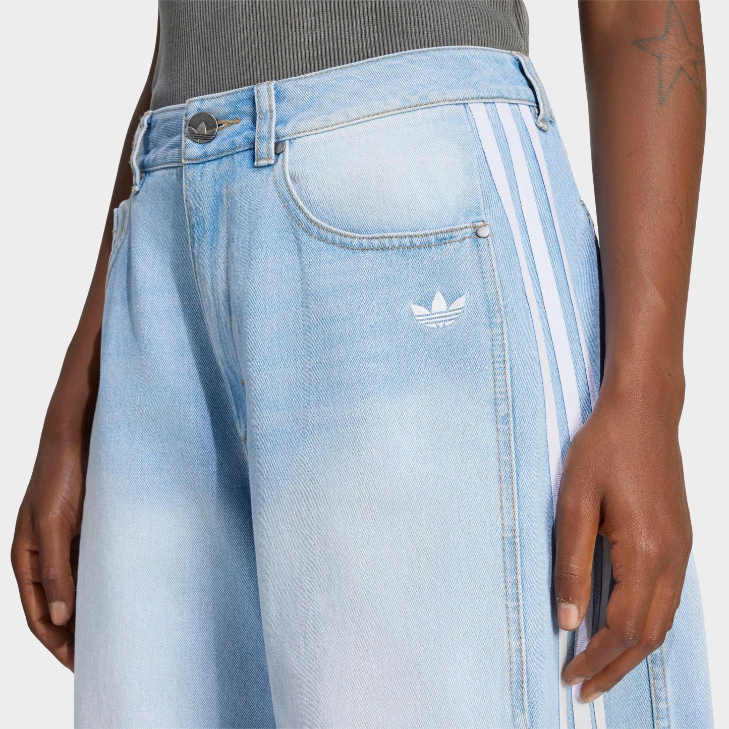 Women's adidas Originals Denim Barrel Pants - Light Blue