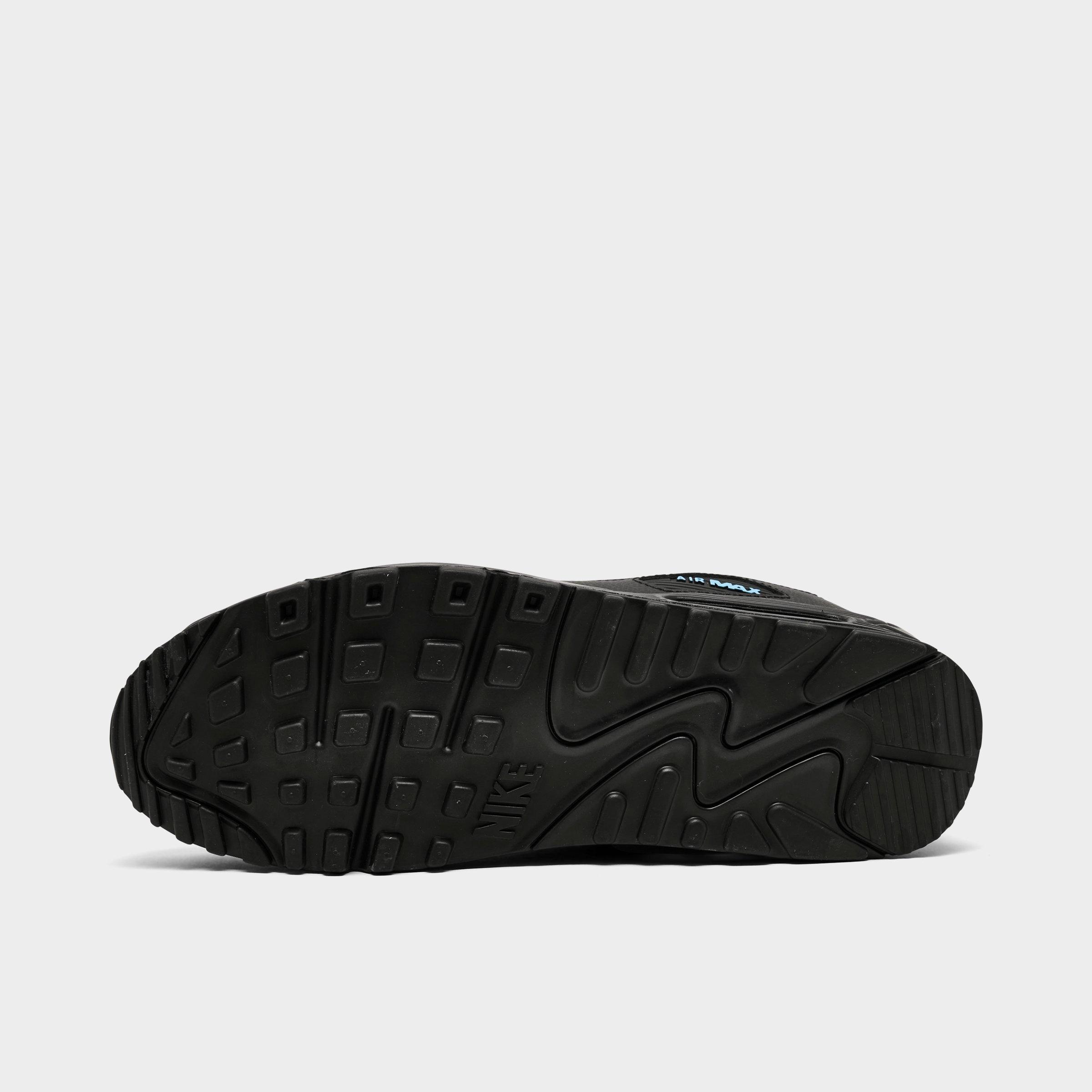 Men's Nithtke Air Max 90 Casual Shoes - Part 1 - Light Smoke Grey/Black/Football Blue - Bottom view