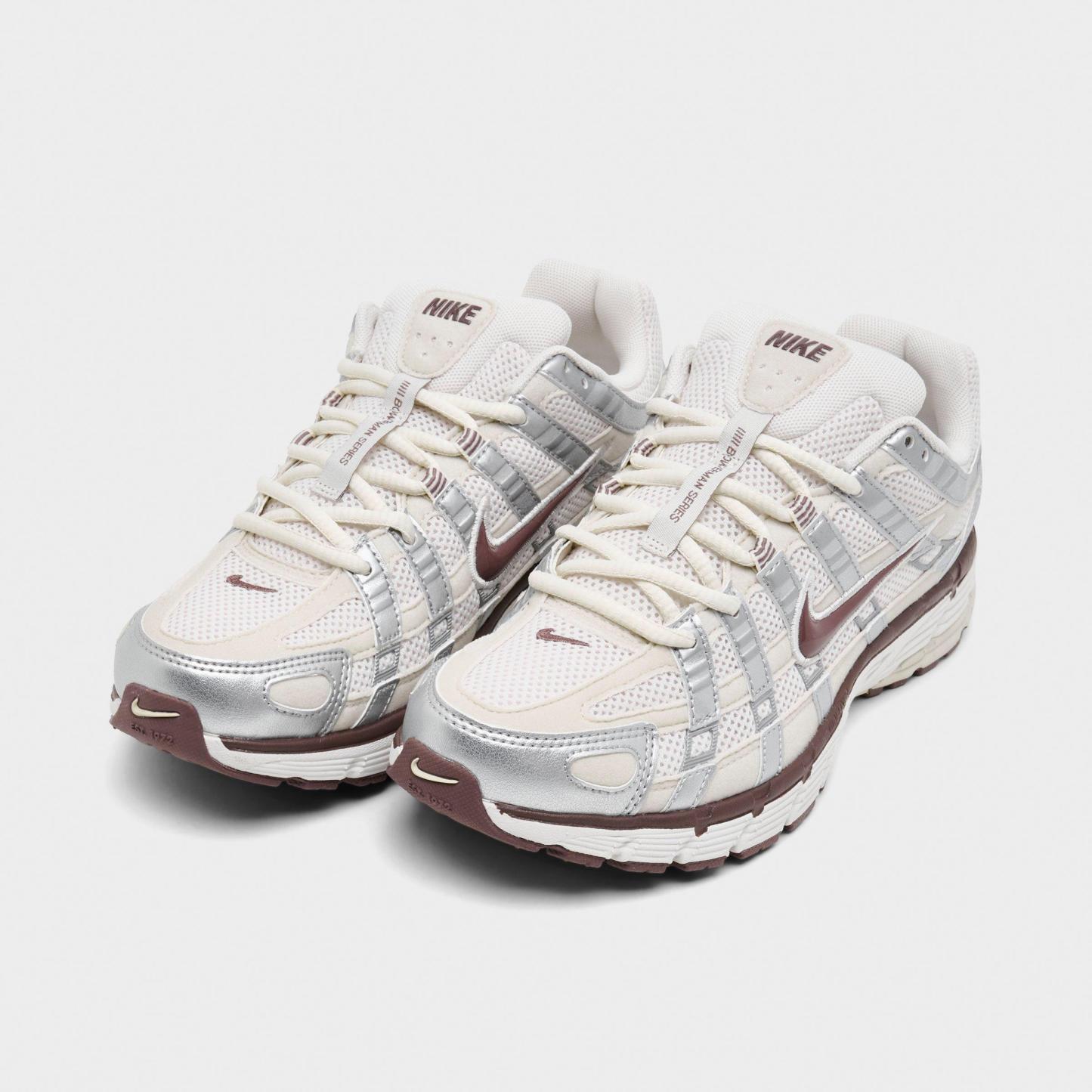 Women's Nithtke P-6000 Casual Shoes - Phantom/Metallic Silver/Light Orewood Brown/Tattoo - Both shoes facing left