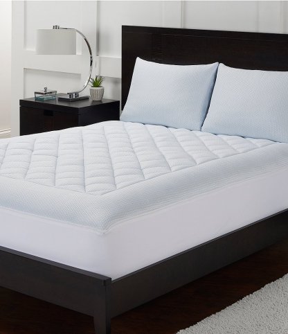Noble Excellence Glacier Luxe Knit Mattress Pad - White - view 2