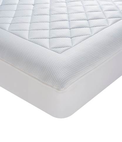 Noble Excellence Glacier Luxe Knit Mattress Pad - White - view 4