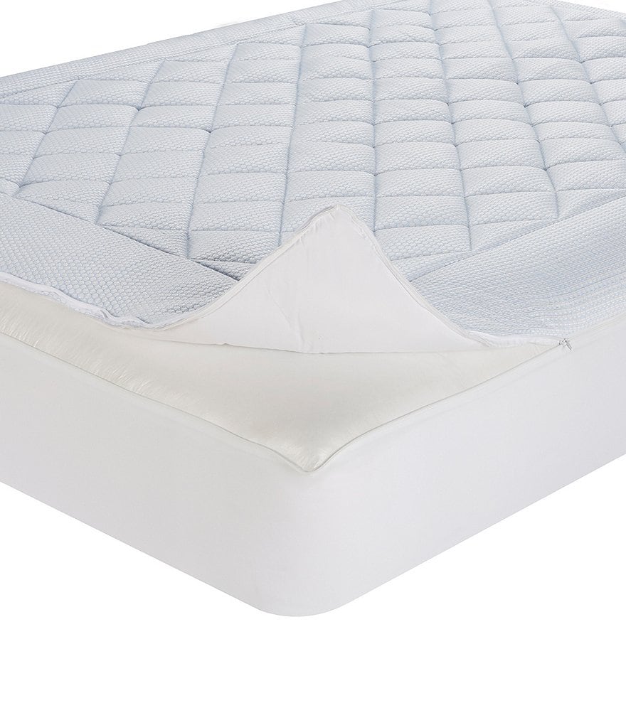 Noble Excellence Glacier Luxe Knit Mattress Pad - White - view 5